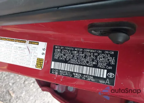 2009 Toyota Prius Touring из США, поврежденный, VIN JTDKB20UX93474020